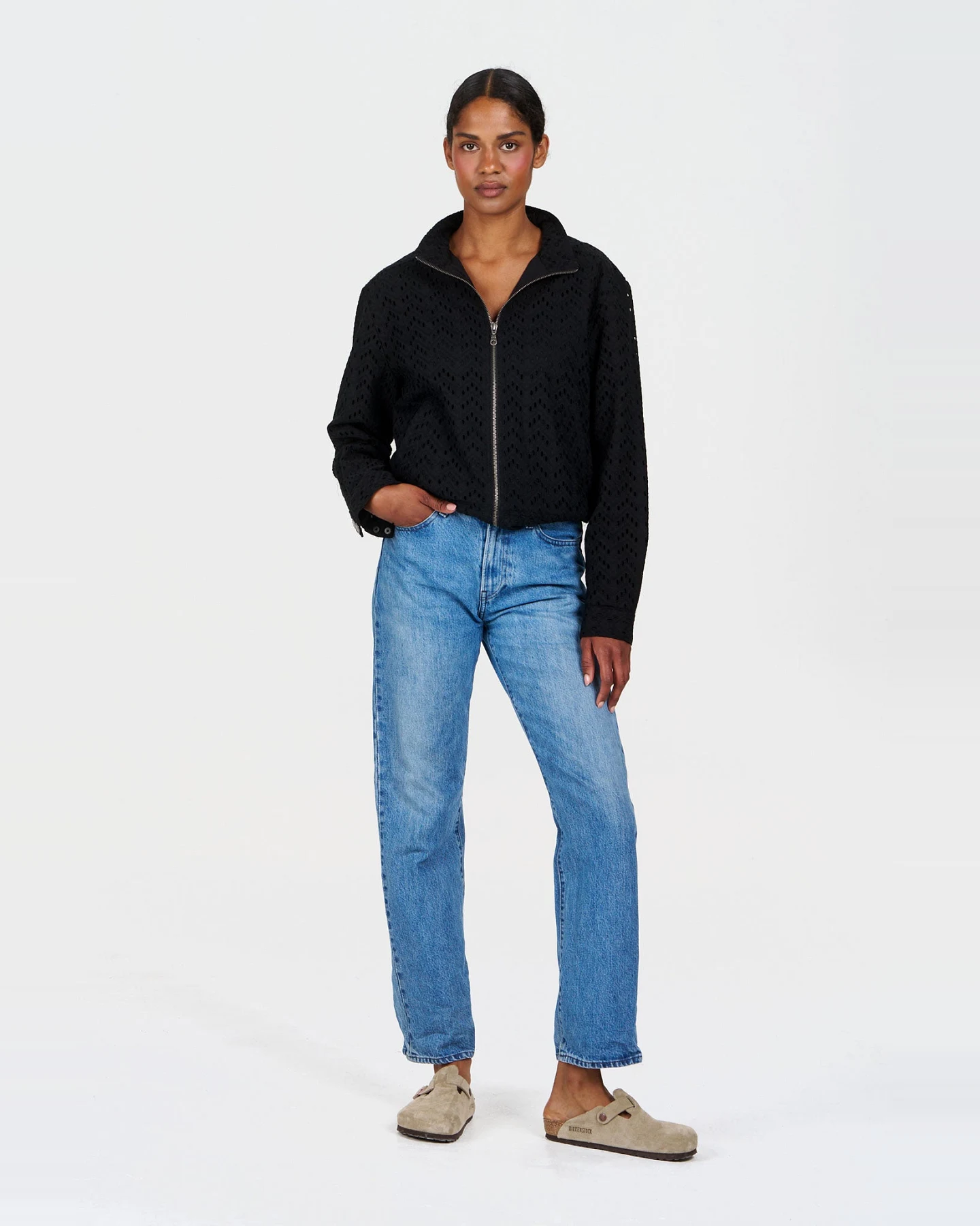 KOMODO Damen vegan Jacke Lotus Schwarz – Ansicht 2