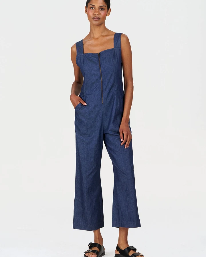 KOMODO Damen vegan Jumpsuit Day Midwash Blau