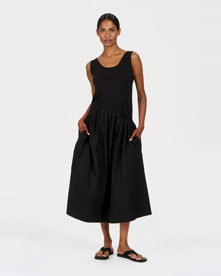 KOMODO Damen vegan Kleid Neema Schwarz