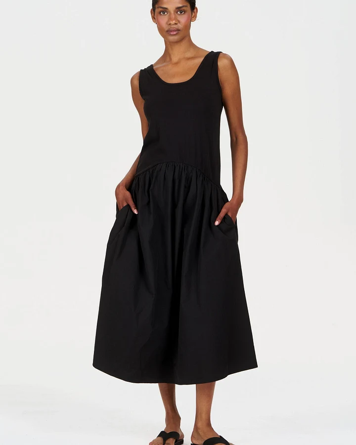 KOMODO Damen vegan Kleid Neema Schwarz