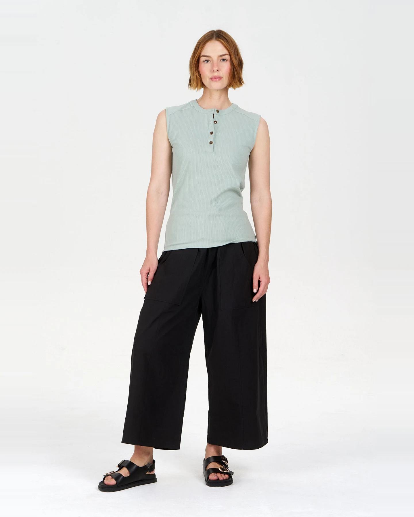 KOMODO Damen vegan Hose Cleo Schwarz – Ansicht 2