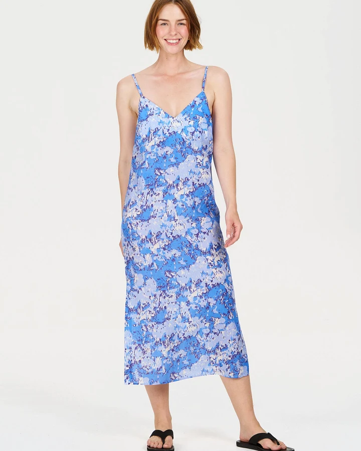 KOMODO Damen vegan Kleid Miller Acid Blue