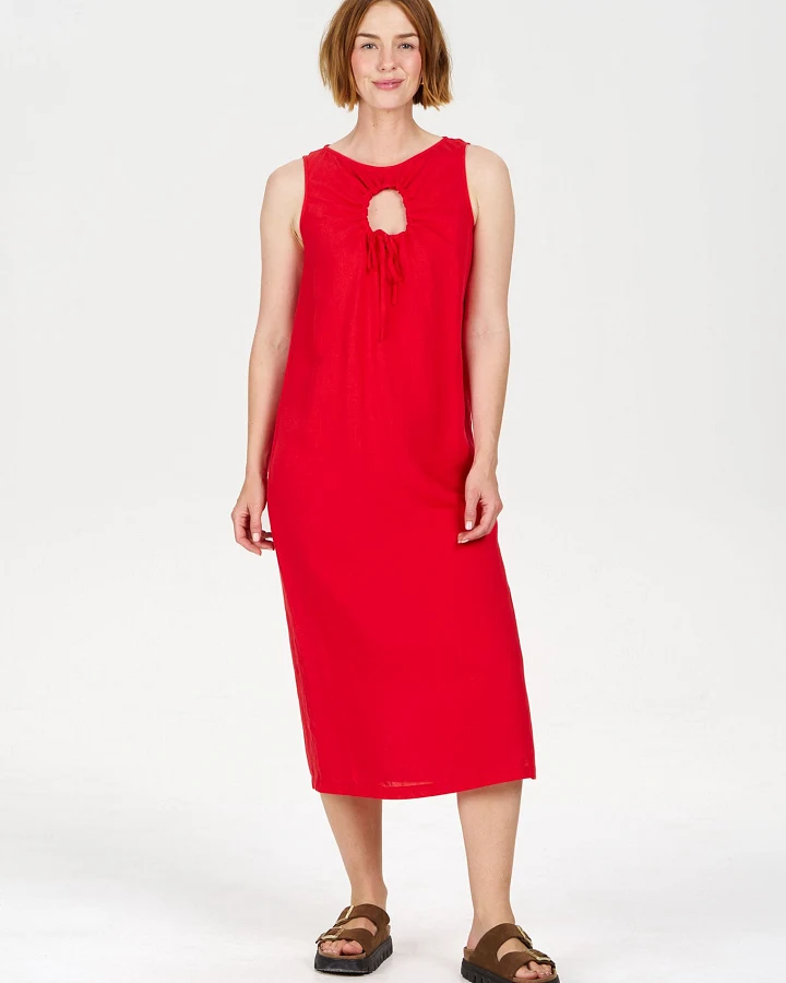 KOMODO Damen vegan Kleid Shanti Koralle
