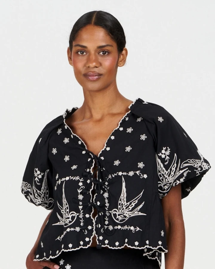 KOMODO Damen vegan Top Beatrix Black