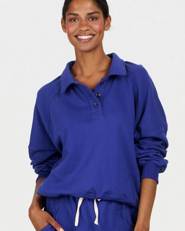 KOMODO Damen vegan Sweatshirt Teppiche Blau