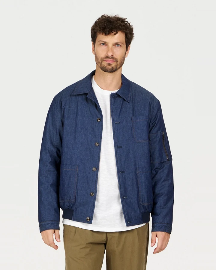 KOMODO Herren vegan Jacke Nile Mid Wash Blau