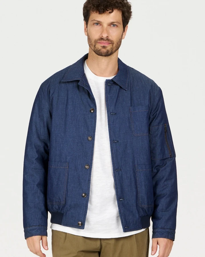 KOMODO Herren vegan Jacke Nile Mid Wash Blau