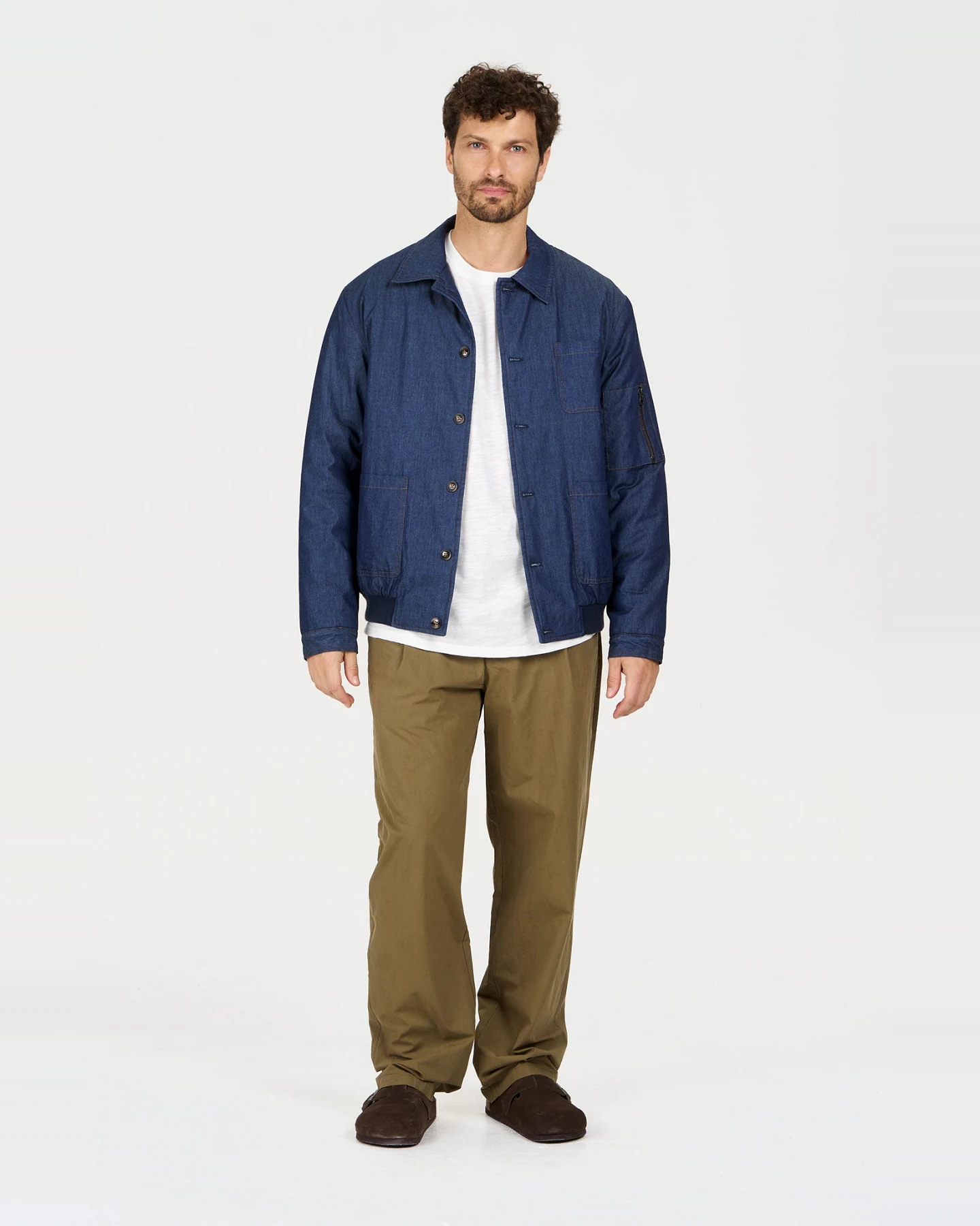 KOMODO Herren vegan Jacke Nile Mid Wash Blau – Ansicht 2