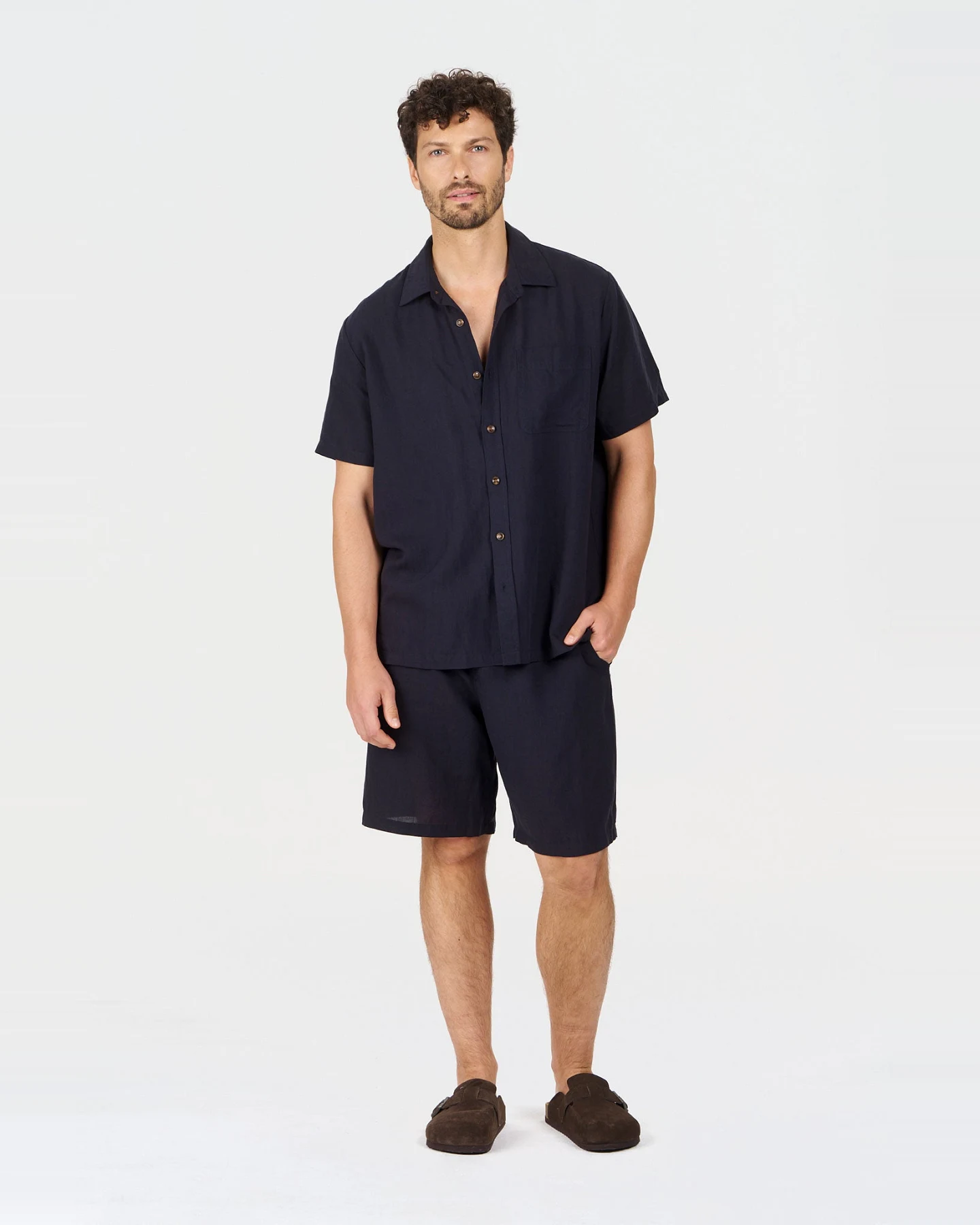 KOMODO Herren vegan Hemd Loyle Navy – Ansicht 2