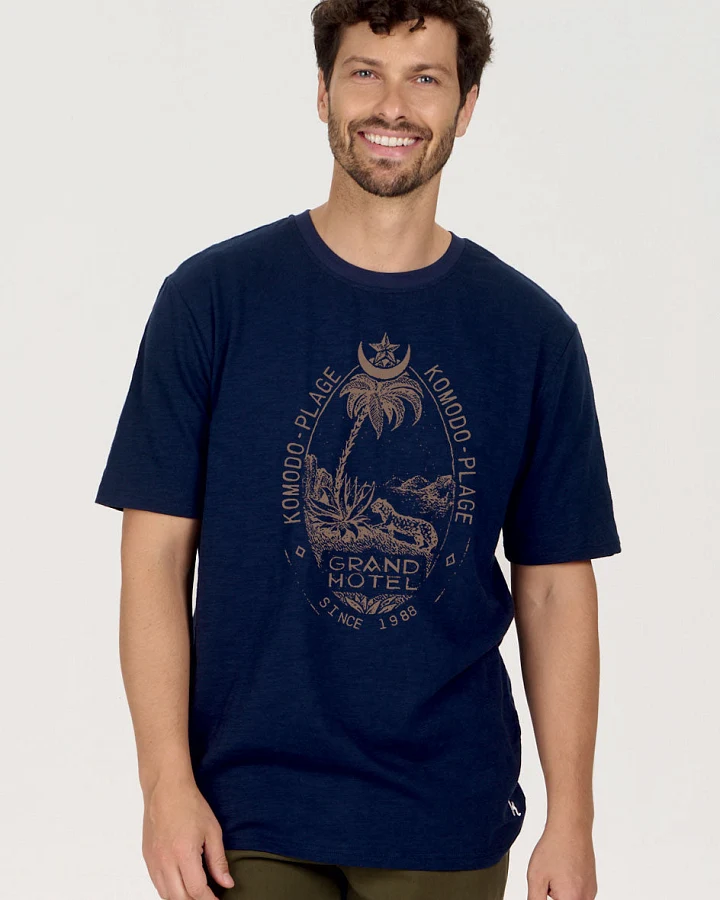KOMODO Herren vegan T-Shirt Grand Hotel Navy