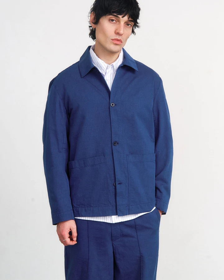 Rotholz Herren vegan Jacke Workwear Ozeanblau