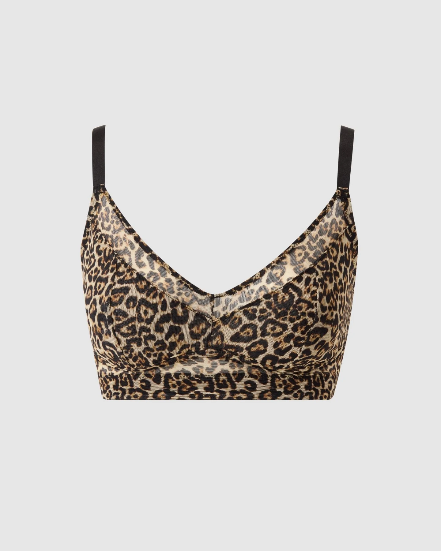 Understatement Damen vegan Bh Mesh Support Plus Leopard – Ansicht 2