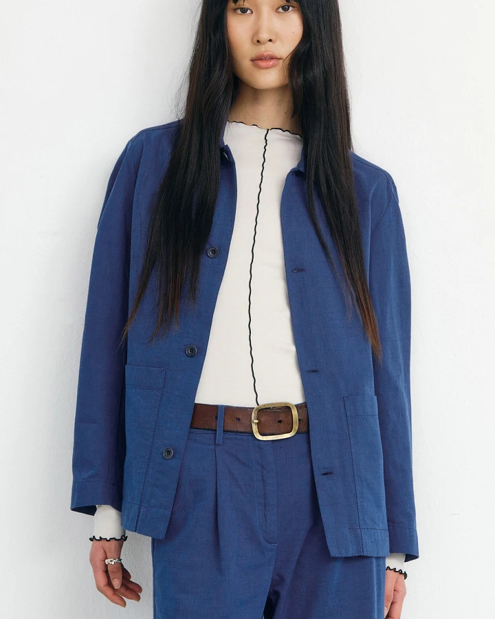 Rotholz Damen vegan Jacke Workwear Ozeanblau