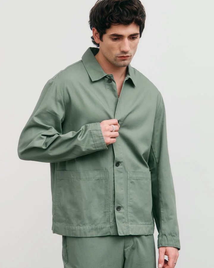 Rotholz Herren vegan Jacke Workwear Leaf Green