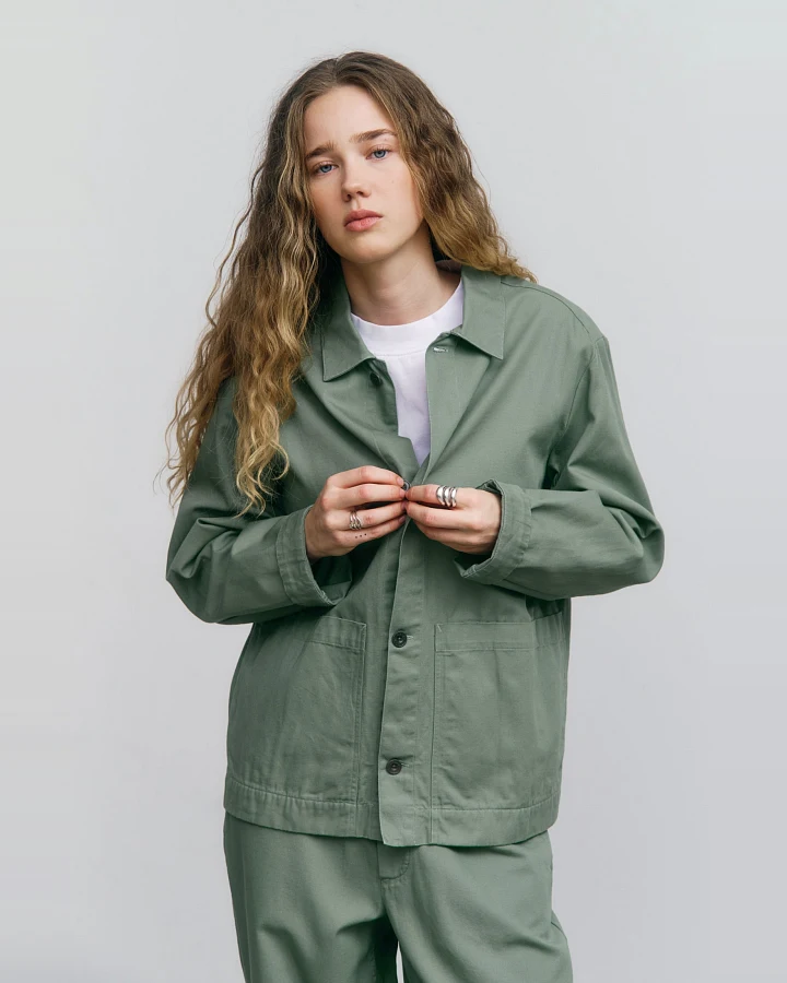 Rotholz Damen vegan Jacke Workwear Leaf Green