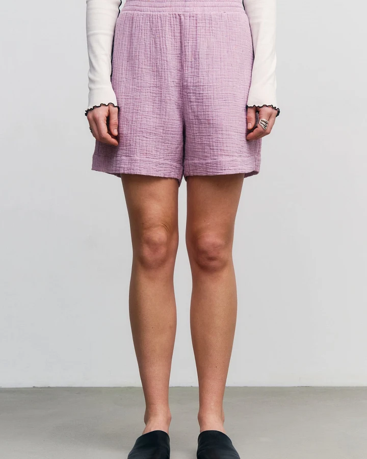 Rotholz Damen vegan Shorts Muslin Pink Mist