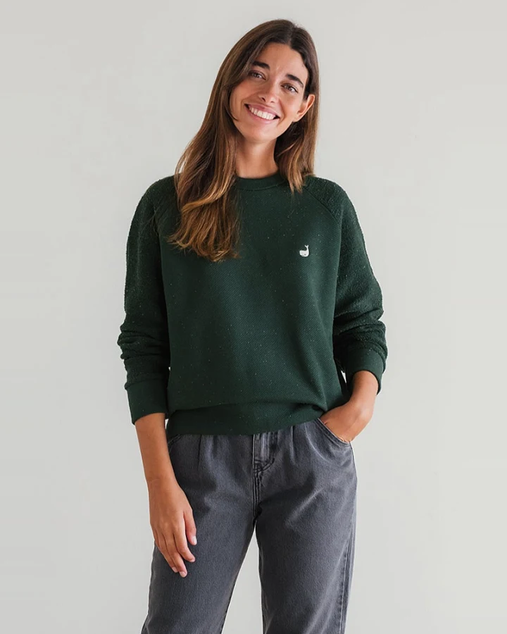 TWOTHIRDS Damen vegan Sweatshirt Santa Monica Grün