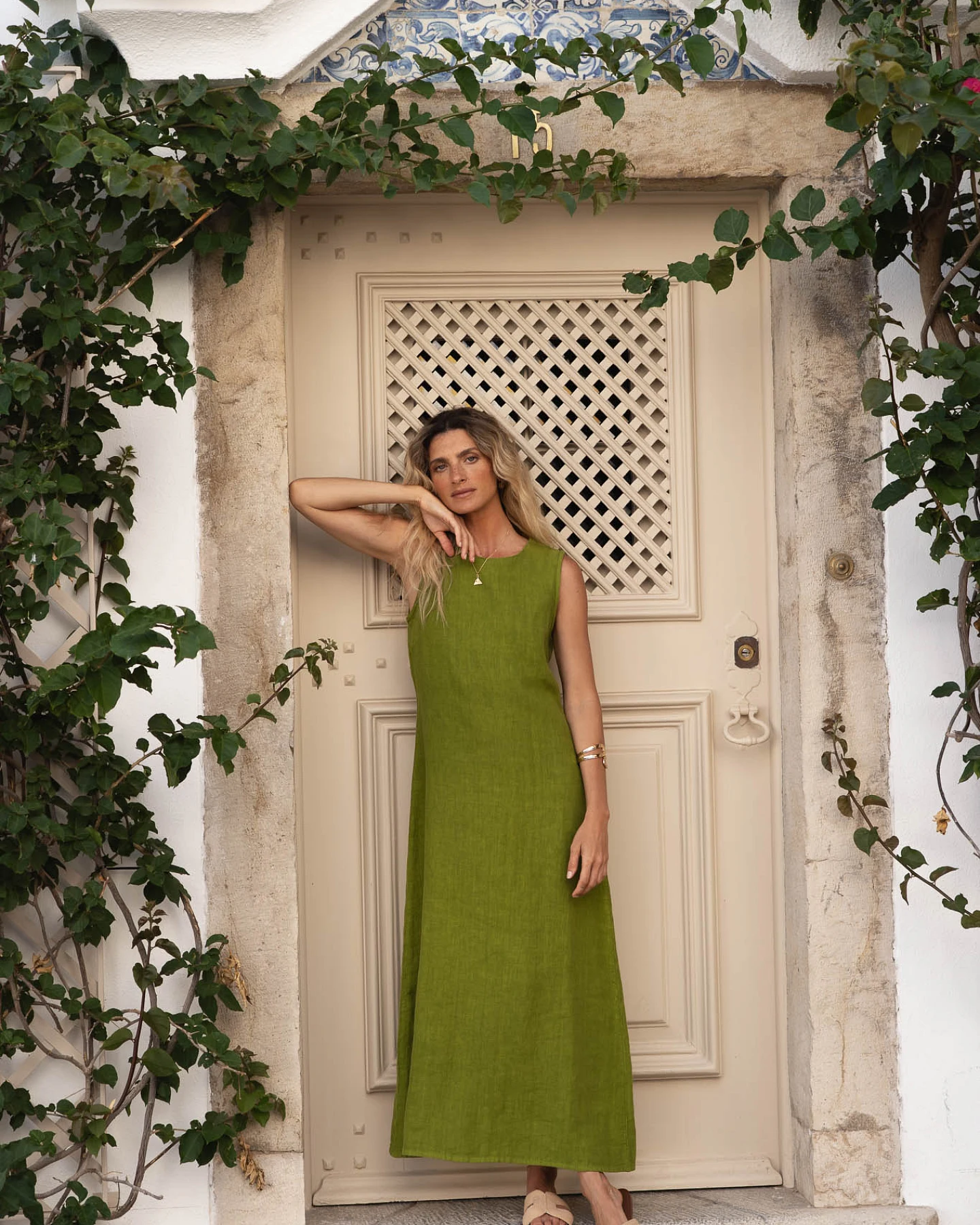 Näz Damen vegan Kleid Leonie Green – Ansicht 2