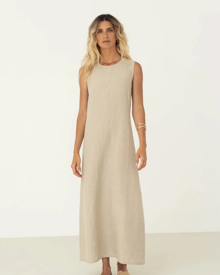 Näz Damen vegan Kleid Leonie Beige