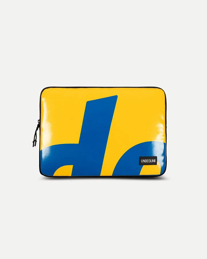 UNBEGUN Herren vegan Laptop-Hülle Druck Gelb/Blau