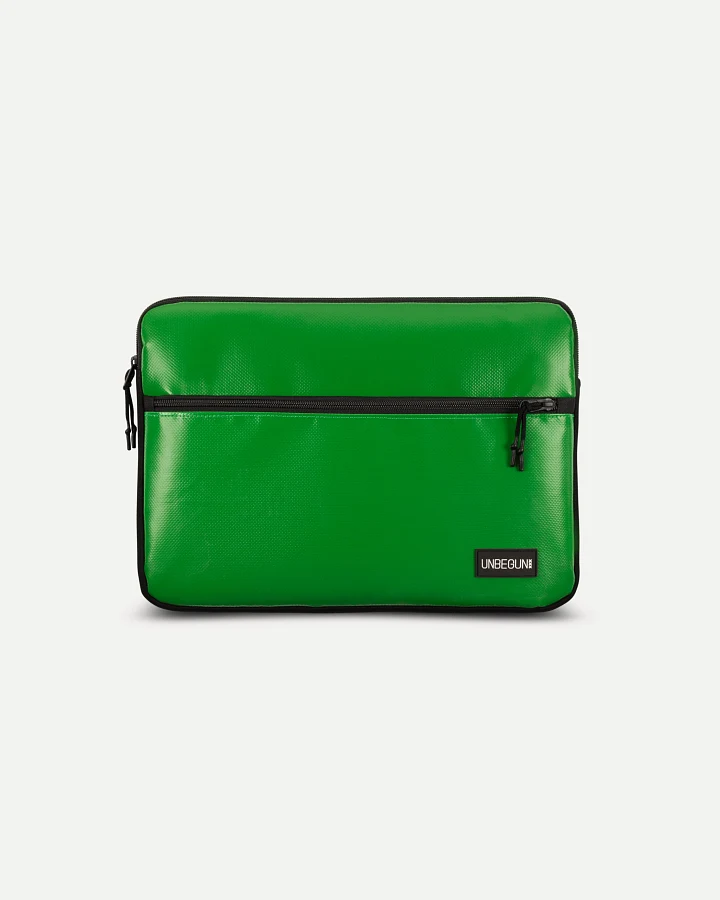 UNBEGUN Herren vegan Laptop-Hülle Mit Fronttasche Grün