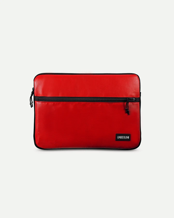 UNBEGUN Herren vegan Laptop-Hülle Mit Fronttasche Rot