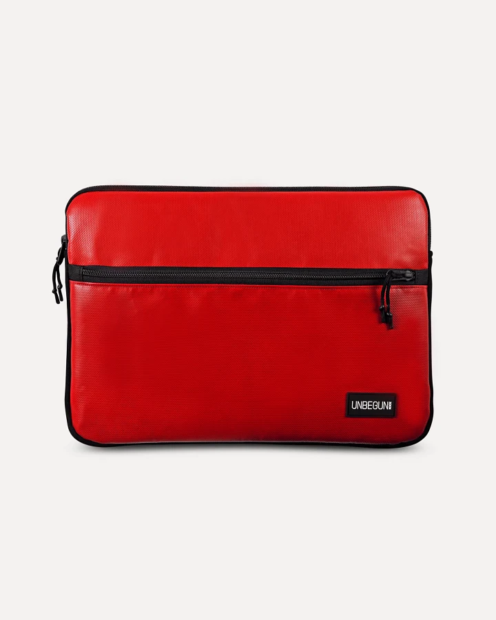 UNBEGUN Herren vegan Laptop-Hülle Mit Fronttasche Rot