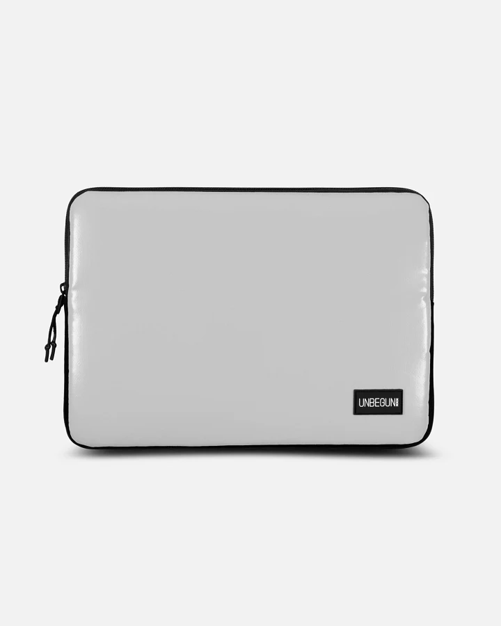 UNBEGUN Herren vegan Laptop-Hülle Hellgrau