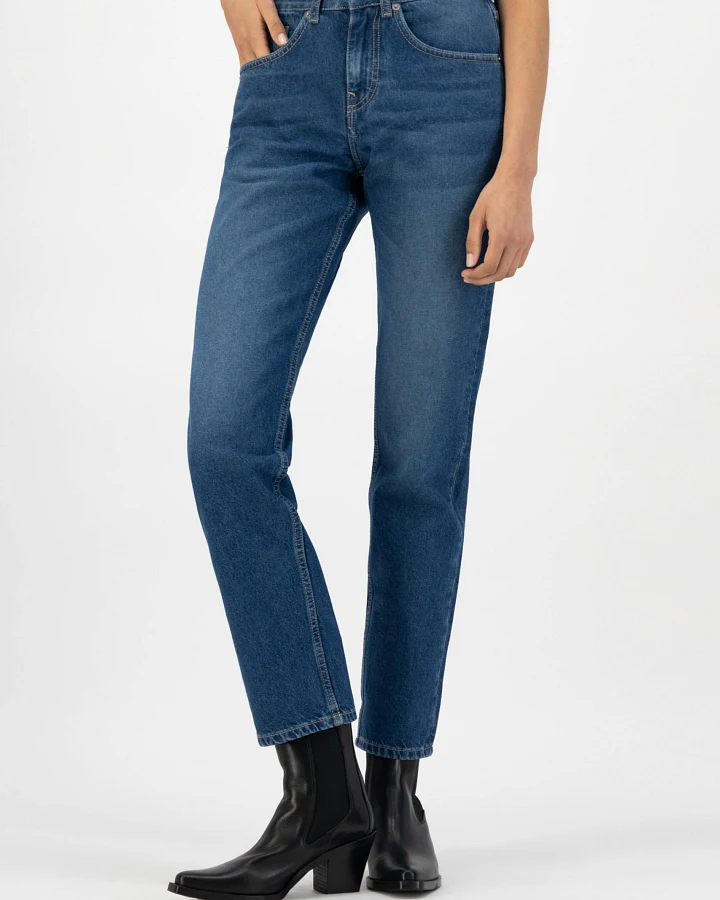 MUD Jeans Damen vegan Jeans Easy Go Washed Stone