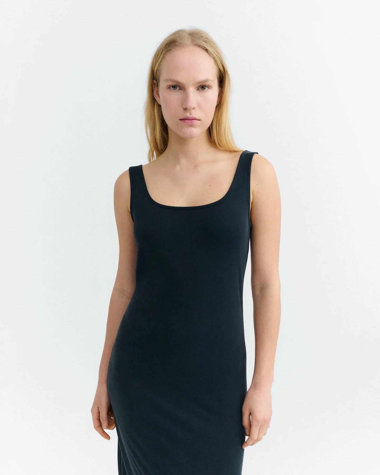 Thinking MU Damen vegan Kleid Adu Slim Schwarz – Ansicht 2