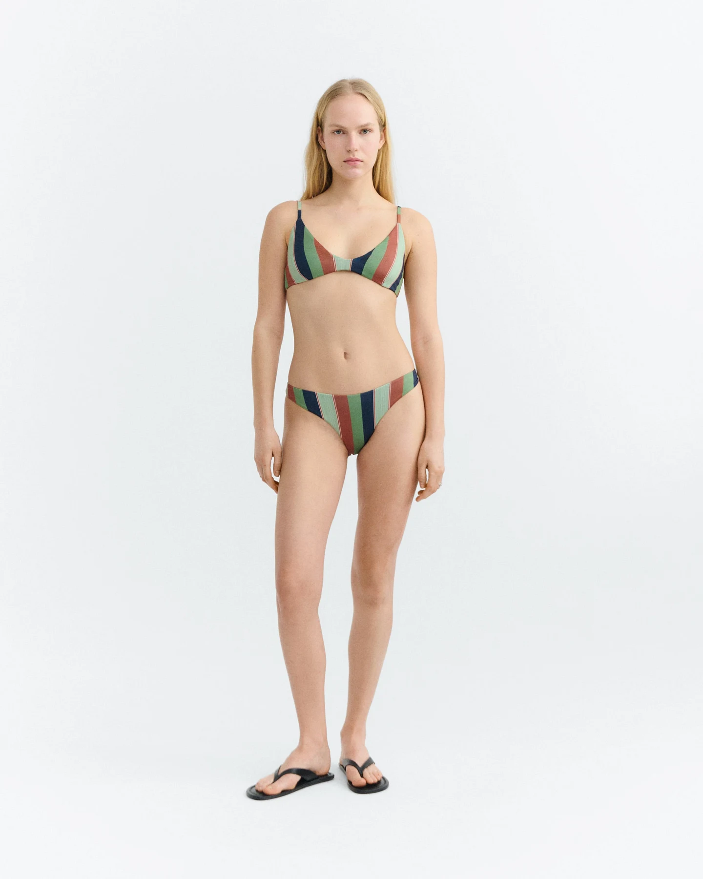 Thinking MU Damen vegan Bikinioberteil Positano Multicolor Gestreift – Ansicht 2