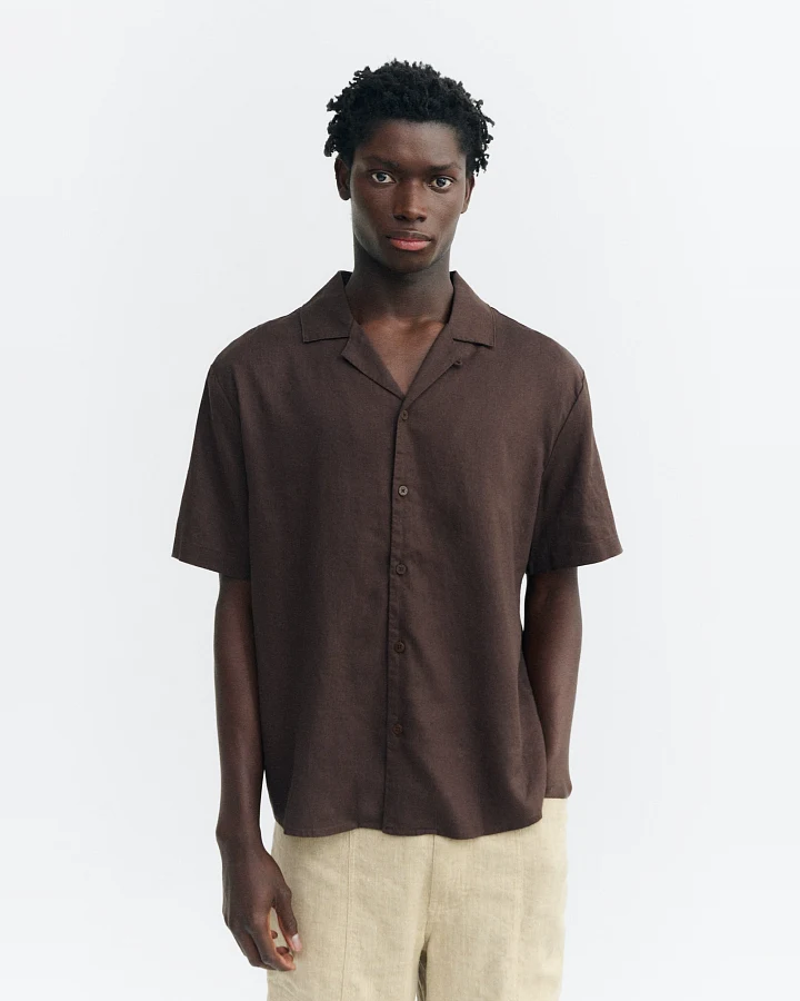 Thinking MU Herren vegan Hemd Junior Braun