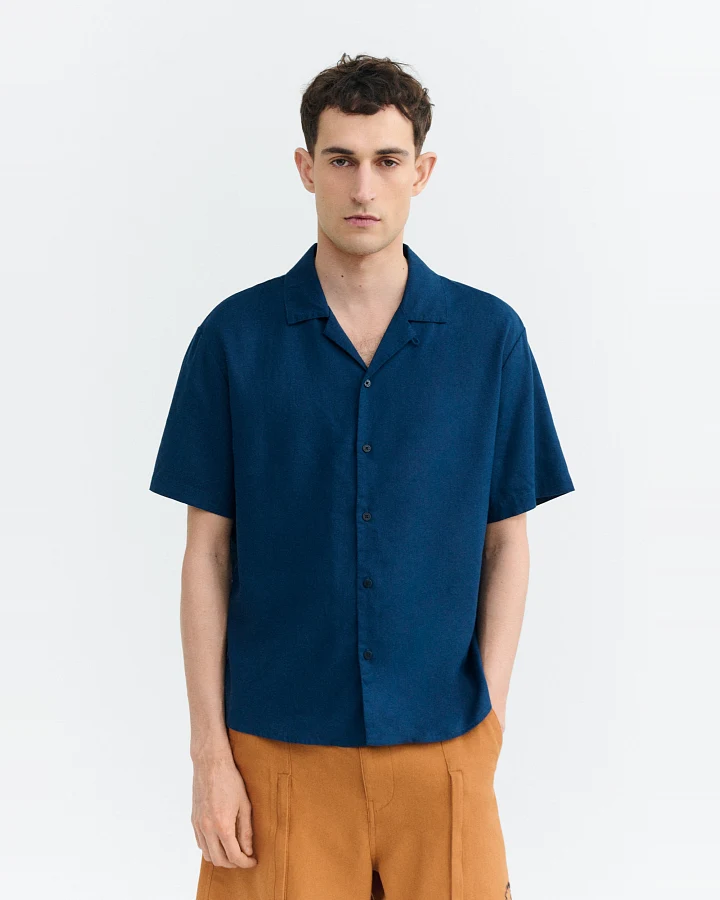 Thinking MU Herren vegan Hemd Junior Navy