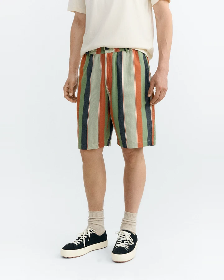 Thinking MU Herren vegan Shorts Bermudas Gasper Multicolor Stripes