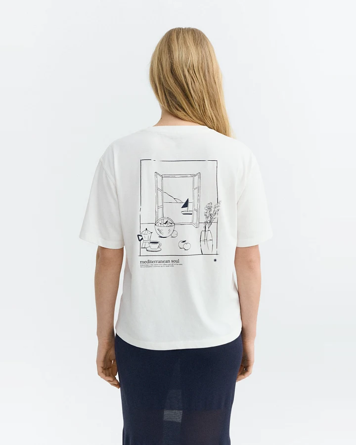 Thinking MU Damen vegan T-Shirt Window View Lucia Weiß