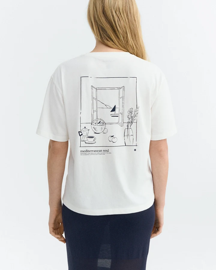 Thinking MU Damen vegan T-Shirt Window View Lucia Weiß
