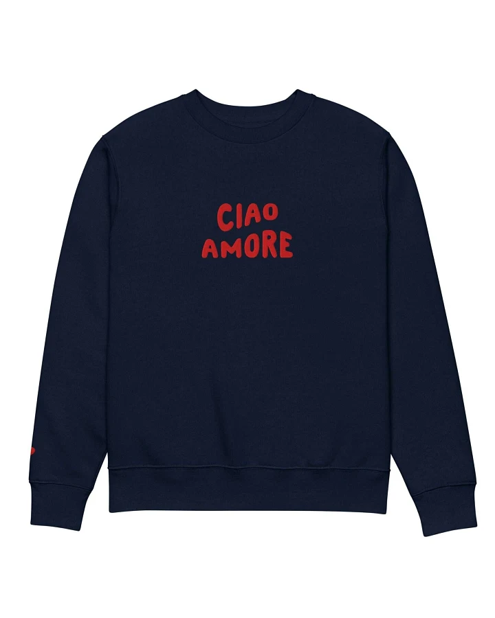 The Refined Spirit Damen vegan Sweatshirt Unisex Ciao Amore French Navy