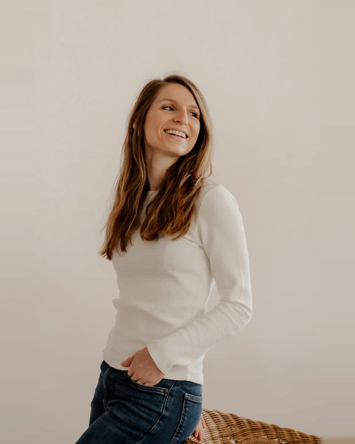 Marenika Damen vegan Longsleeve Emily Weiß