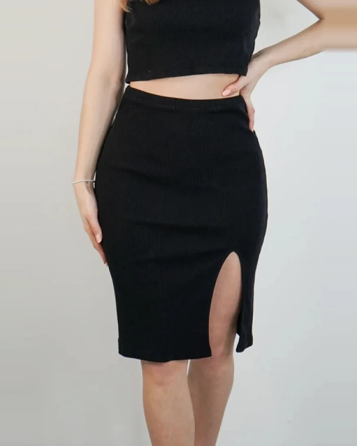 Marenika Damen vegan Rock Ivy Schwarz