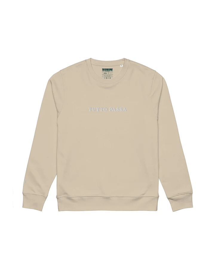 The Refined Spirit Damen vegan Sweatshirt Unisex Tutto Passa Bestickter Wüstenstaub