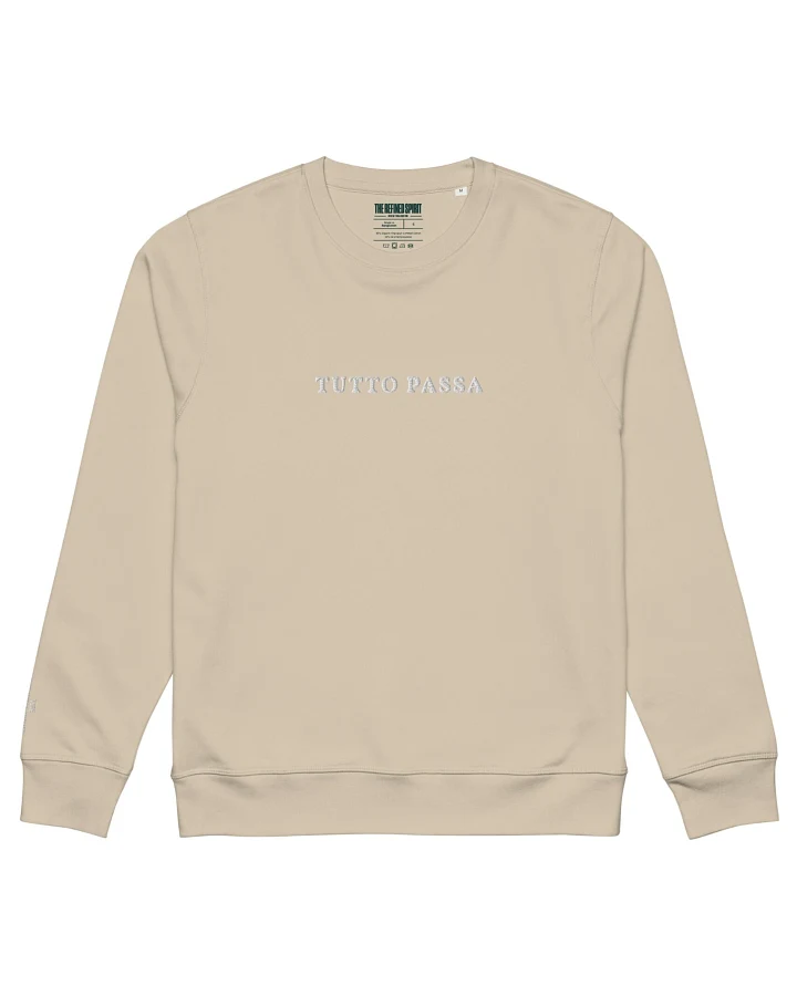 The Refined Spirit Damen vegan Sweatshirt Unisex Tutto Passa Bestickter Wüstenstaub