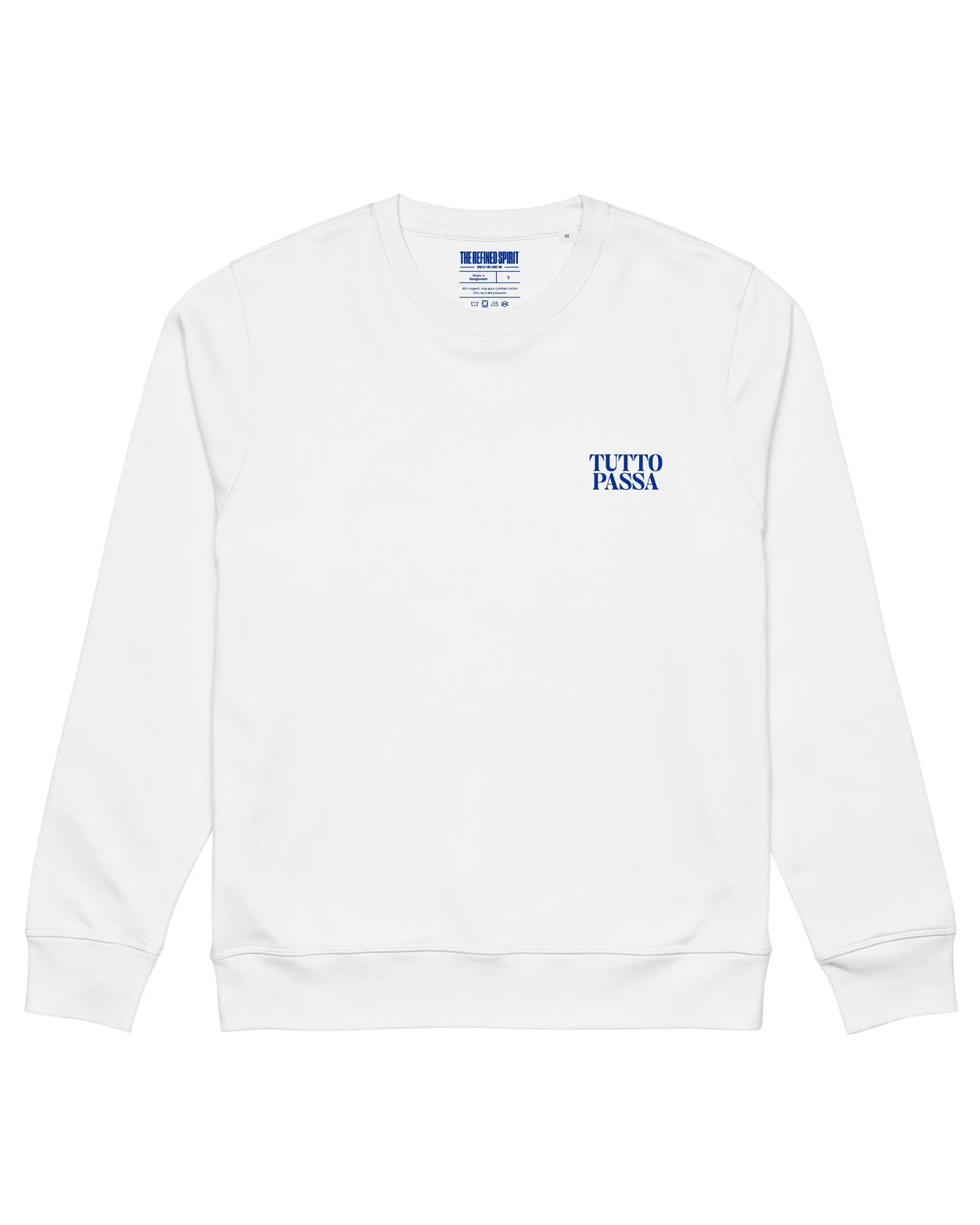 The Refined Spirit Damen vegan Sweatshirt Unisex Tutto Passa Weiß – Ansicht 2