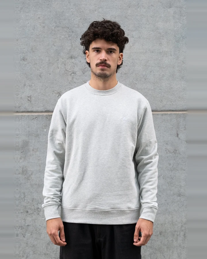 Lucid Collective Herren vegan Sweatshirt Just Heather Grey