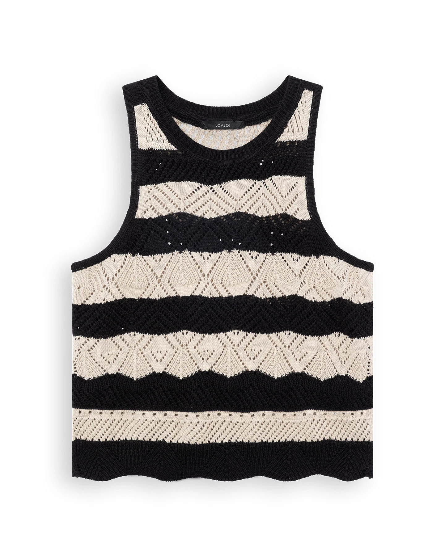 LOVJOI Damen vegan Top Carya Black Sand – Ansicht 2