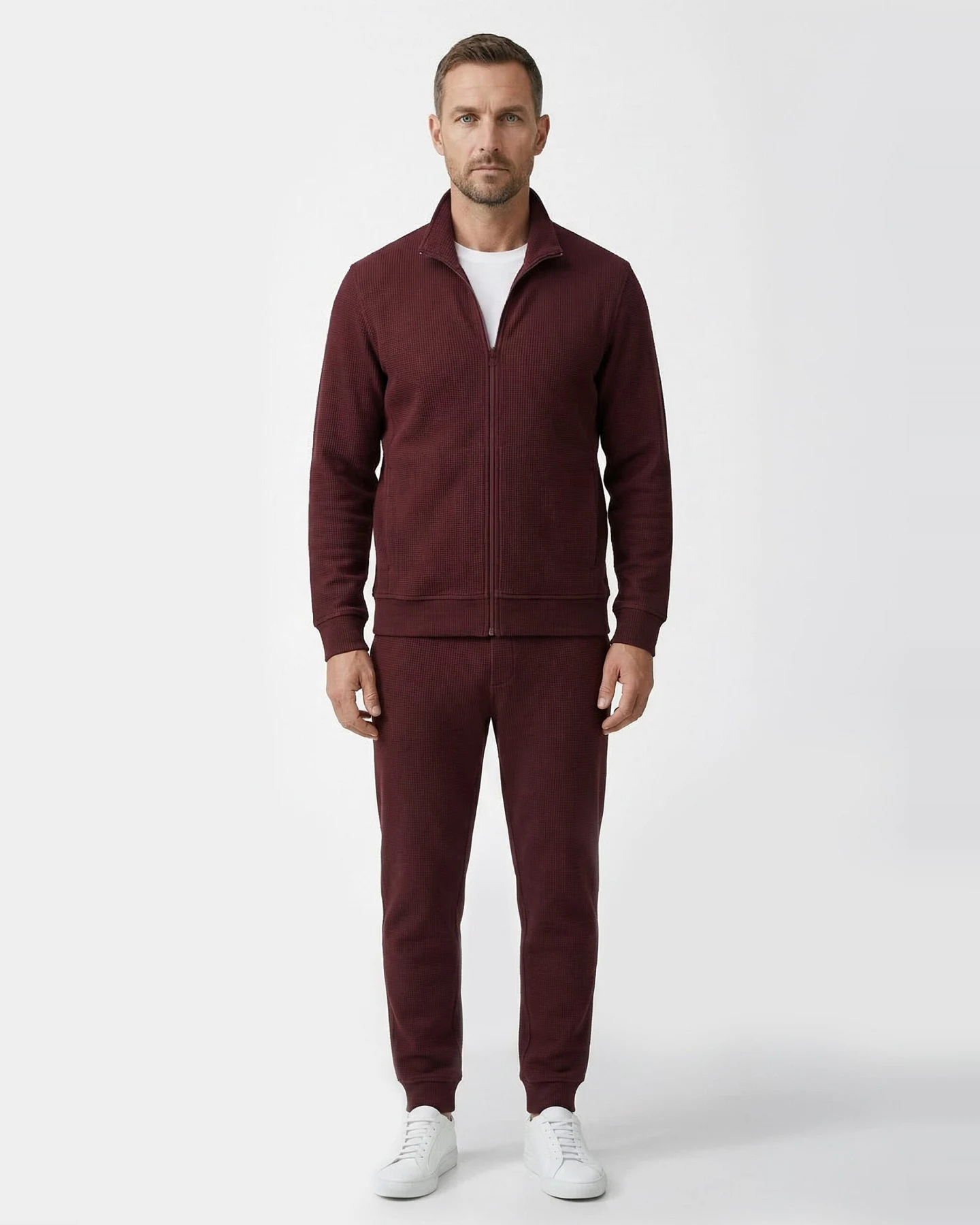 ORGANICATION Herren vegan Jacke Jorrin Bordeaux – Ansicht 2