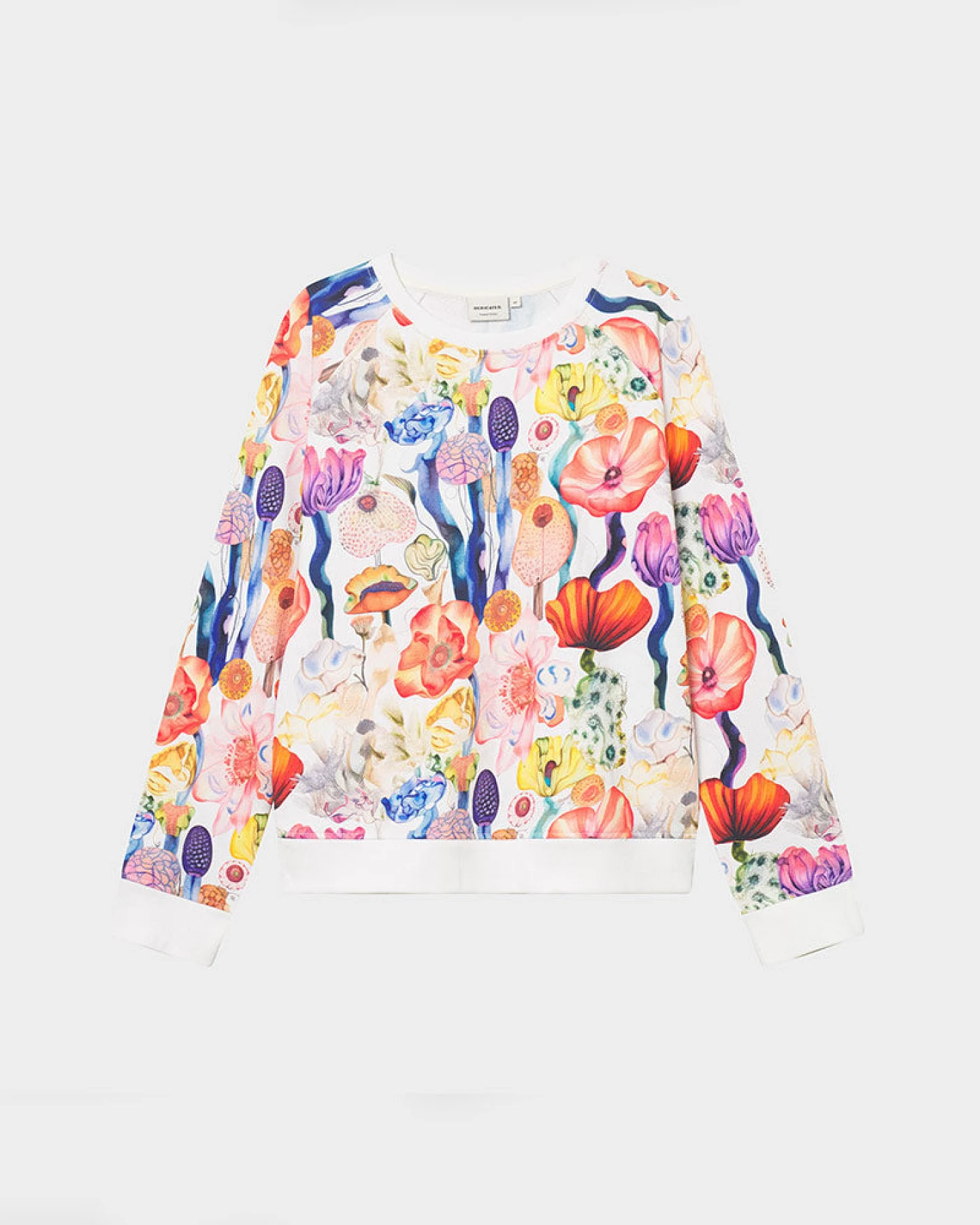 DEDICATED Damen vegan Sweatshirt Ystad Fantasie Blumen Multicolor – Ansicht 2