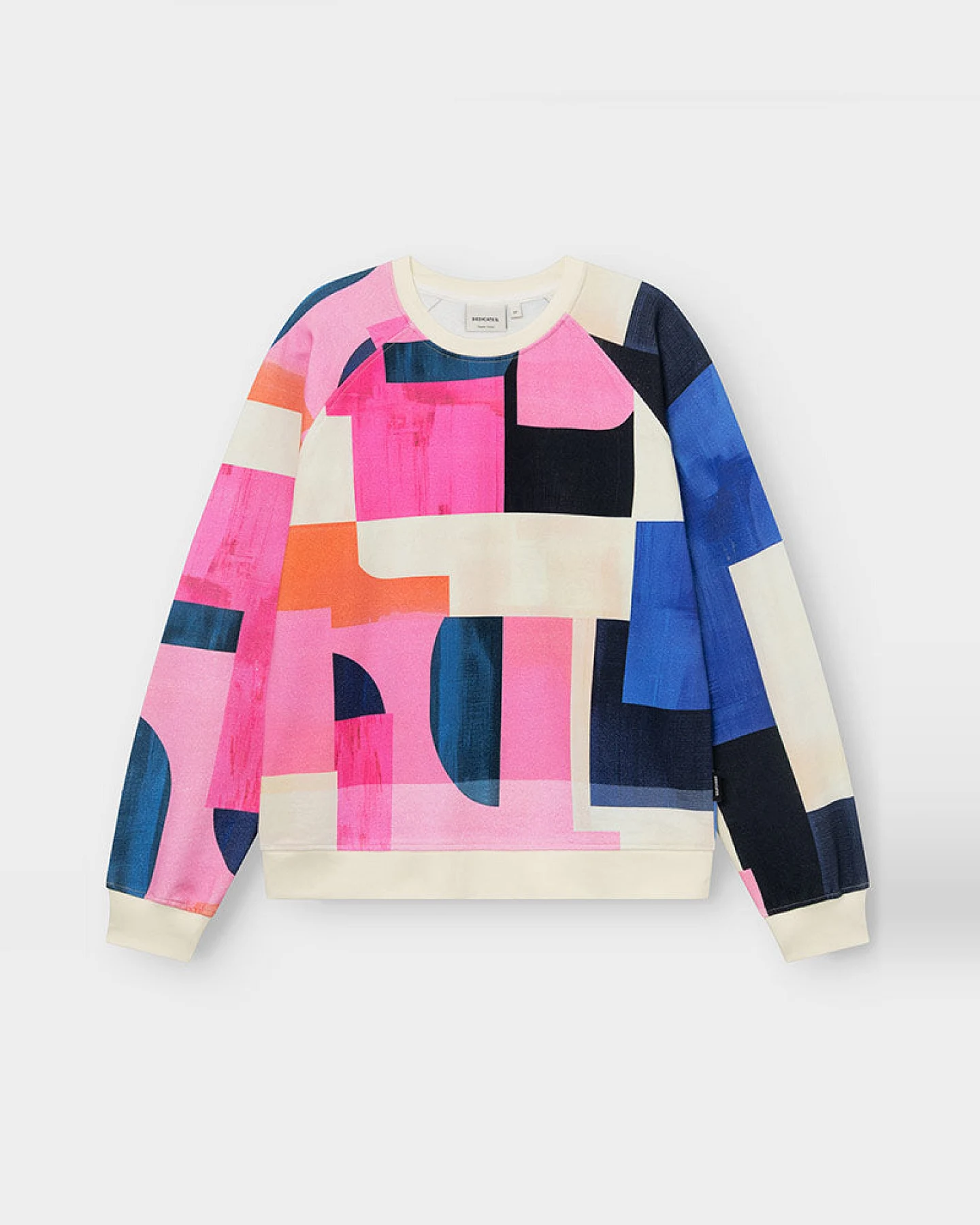 DEDICATED Damen vegan Sweatshirt Ystad Abstrakt Block Multicolor – Ansicht 2