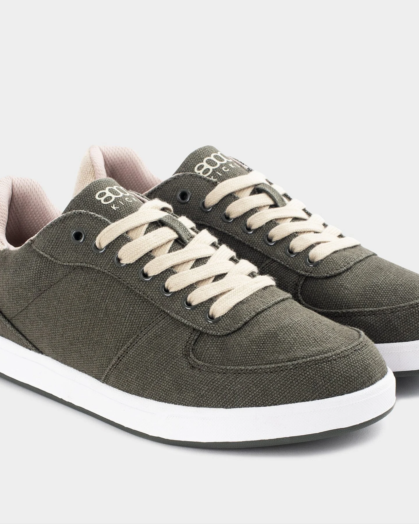 8000kicks EU Herren vegan Sneaker Herren Seeker Dunkelgrün – Ansicht 2