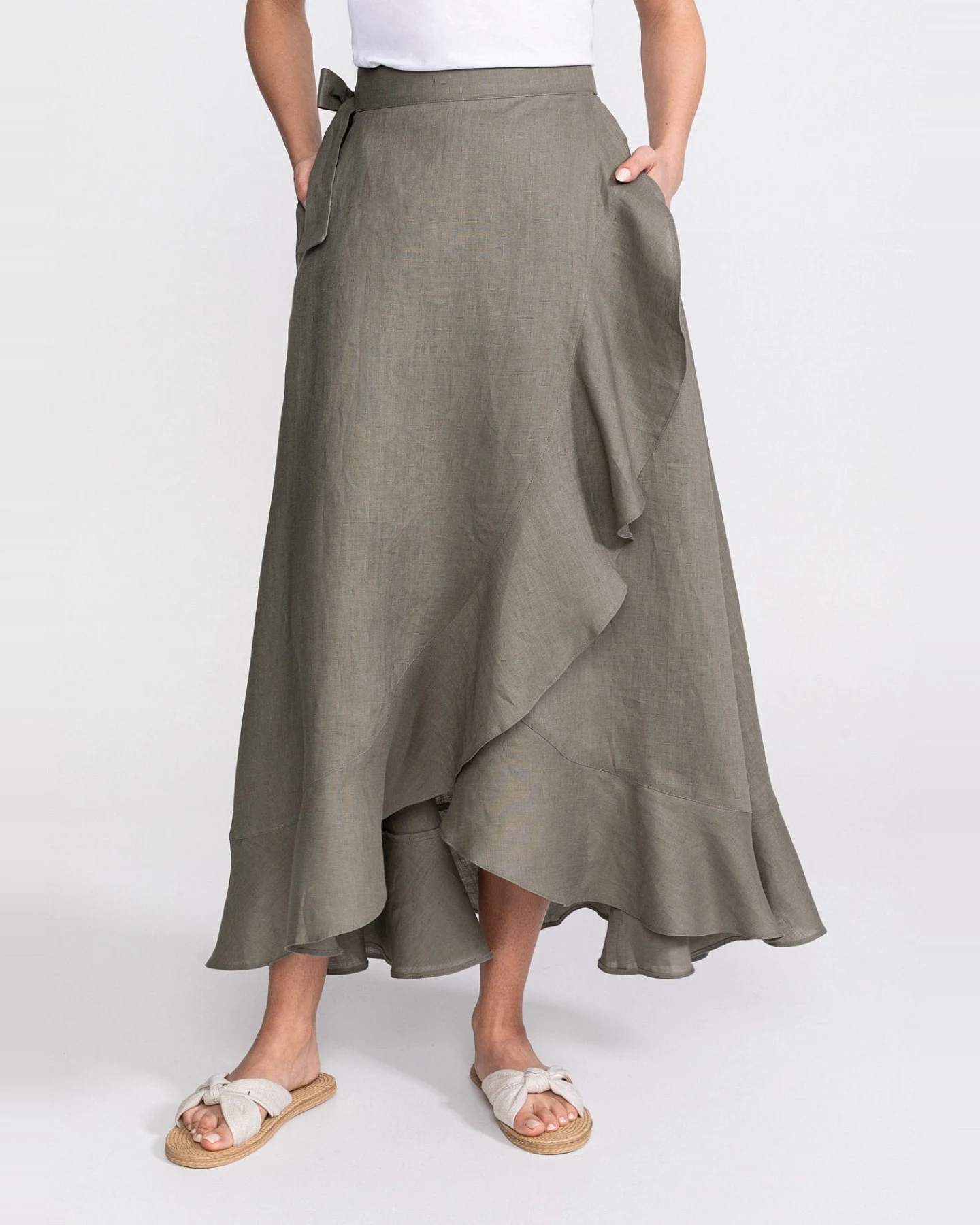 De IONESCU Damen vegan Rock Nera Khaki – Ansicht 2