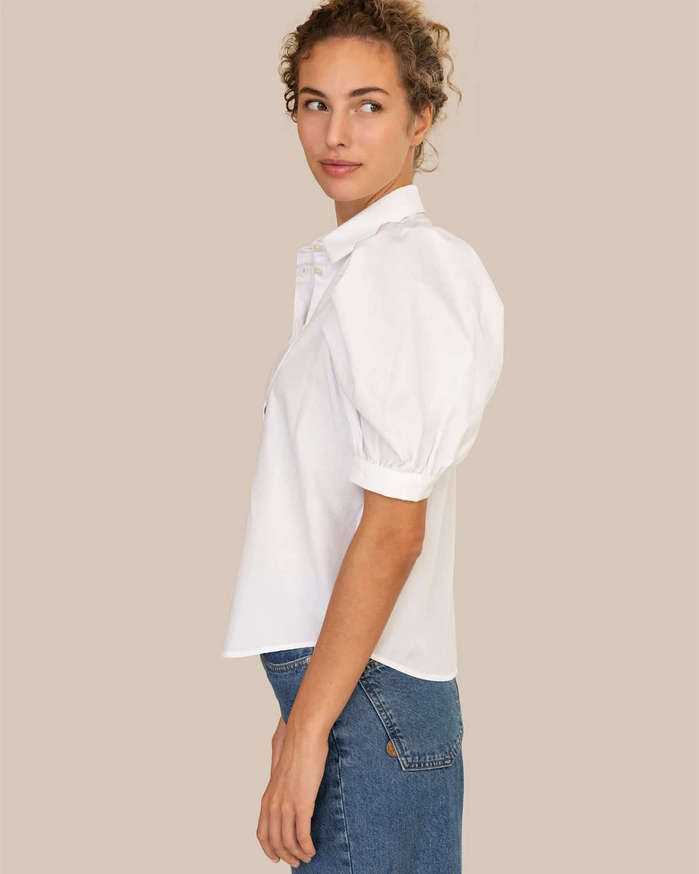 Arber Studio Damen vegan Bluse Acacia Weiß – Ansicht 2